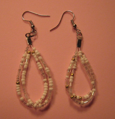 Seed Bead Loop Earrings