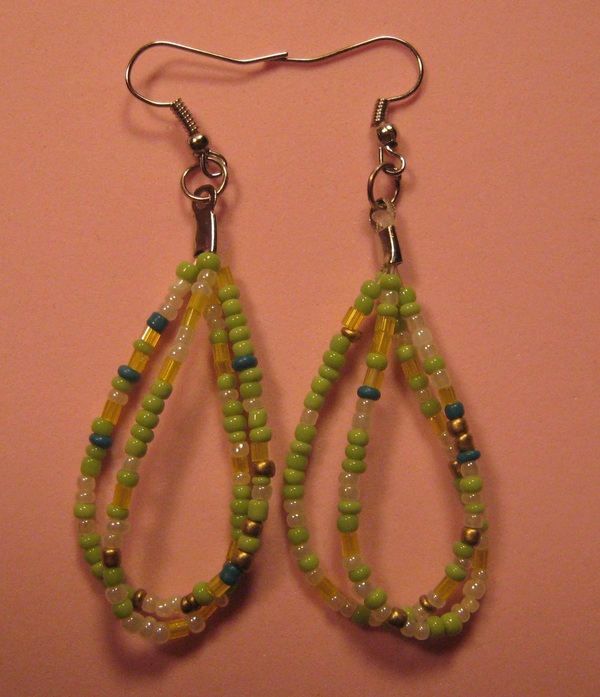 Seed Bead Loop Earrings