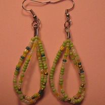 Seed Bead Loop Earrings