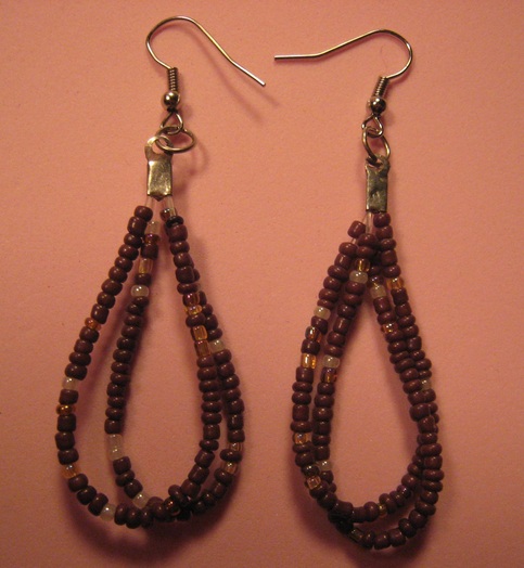 Seed Bead Loop Earrings