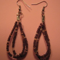 Seed Bead Loop Earrings