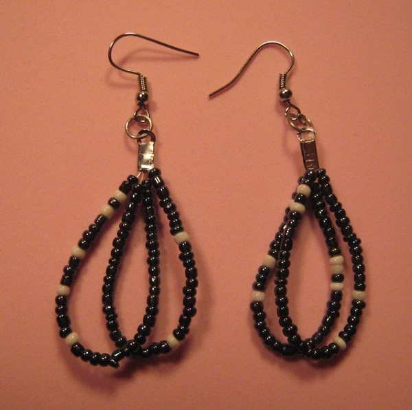 Seed Bead Loop Earrings