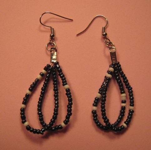 Seed Bead Loop Earrings
