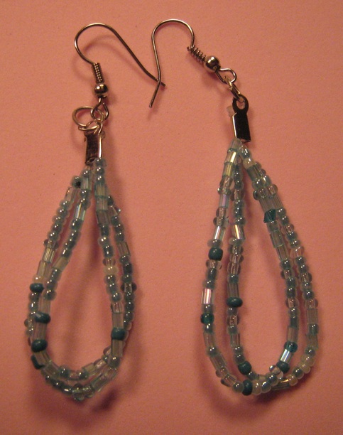 Seed Bead Loop Earrings