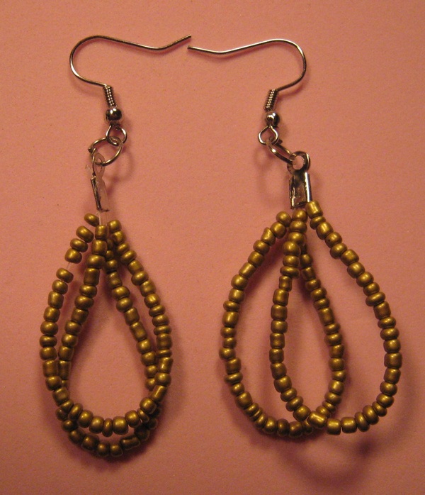 Seed Bead Loop Earrings