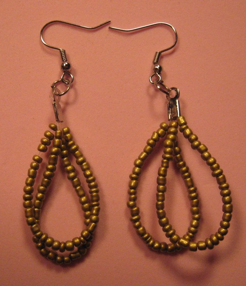 Seed Bead Loop Earrings