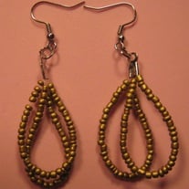Seed Bead Loop Earrings