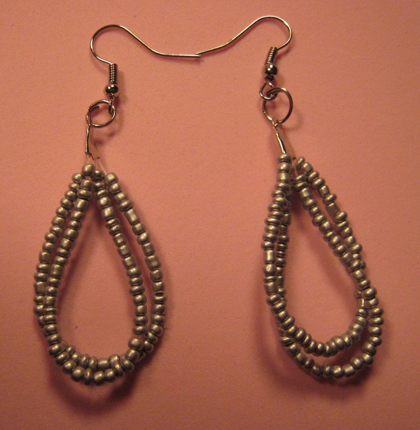 Seed Bead Loop Earrings