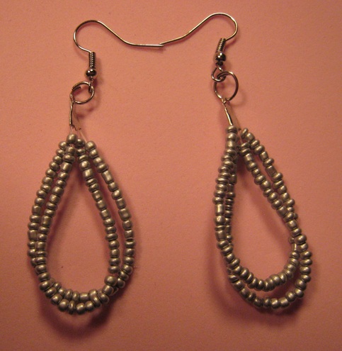 Seed Bead Loop Earrings