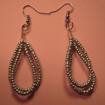 Seed Bead Loop Earrings