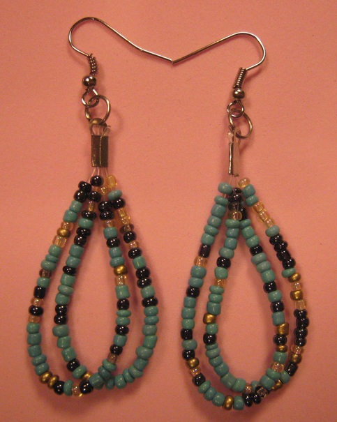 Seed Bead Loop Earrings