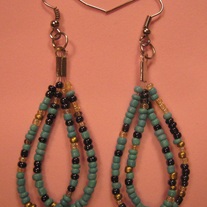Seed Bead Loop Earrings