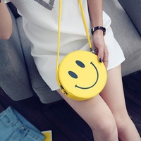 Smiling Face Shoulder Bag Aslant PU  Portable Street Fashion Recreation Bag - Thumbnail 1