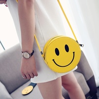 Smiling Face Shoulder Bag Aslant PU  Portable Street Fashion Recreation Bag - Thumbnail 2