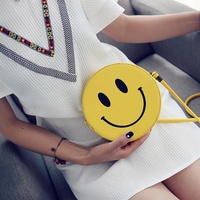 Smiling Face Shoulder Bag Aslant PU  Portable Street Fashion Recreation Bag - Thumbnail 3