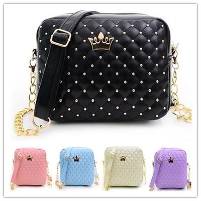 Fashion Women Messenger Bags Rivet Chain Shoulder Bag High Quality PU Leather Crossbody Bags