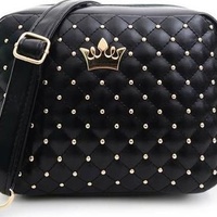 Fashion Women Messenger Bags Rivet Chain Shoulder Bag High Quality PU Leather Crossbody Bags - Thumbnail 3