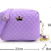 Fashion Women Messenger Bags Rivet Chain Shoulder Bag High Quality PU Leather Crossbody Bags - Thumbnail 4