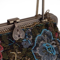 Vintage Linens Beads Embroidered Bag Women's Portable National Dinner Party Bag - Thumbnail 2