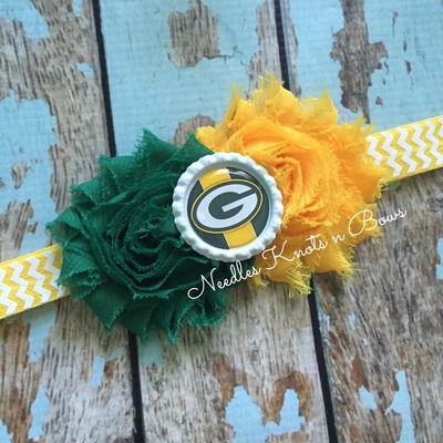 Girls Green Bay Packers Headband, Football Headband, Game Day