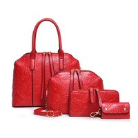 Retro 4 pcs Women Bag Suit Luxury Handbags Purse Shoulder Bags - Thumbnail 1