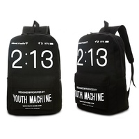 Personality Clock Printing Canvas Bag Backpack Students Backpack - Thumbnail 1
