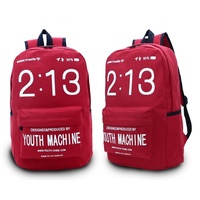 Personality Clock Printing Canvas Bag Backpack Students Backpack - Thumbnail 2