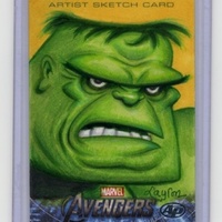 AVENGERS Hulk ARTIST PROOF Sketch Card #1 - Thumbnail 1
