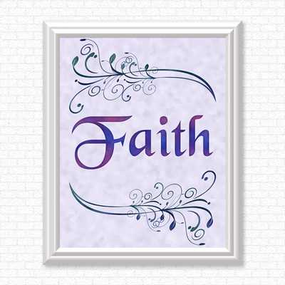 Faith (color) printable wall art