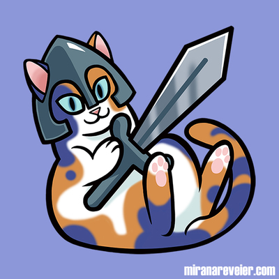 Knight Cat Print