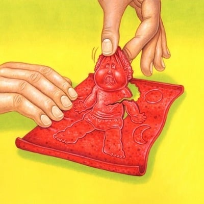 #73 roll-up ralph / frank fruit final art - garbage pail kids bns2