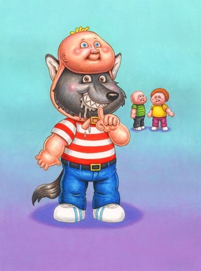 #85 Sheepish SETH / WADE Wolf Final Art - Garbage Pail Kids BNS2