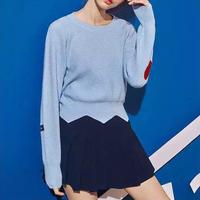 Love Me Heart Patch Knitted Sweater - Thumbnail 4