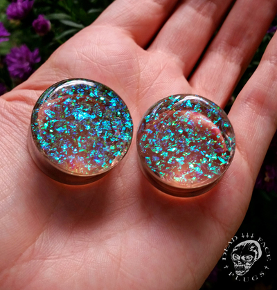 Dichroic Glass Plugs - Air for Stretched Ears