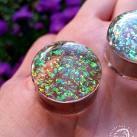Dichroic Glass Plugs - Fire for Stretched Ears - Thumbnail 3