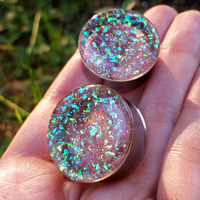 Dichroic Glass Plugs - Air for Stretched Ears - Thumbnail 1