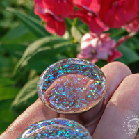 Dichroic Glass Plugs - Air for Stretched Ears - Thumbnail 2