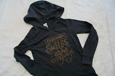 Adult Everybody Smiles in the Same Language Jersey Hoodie