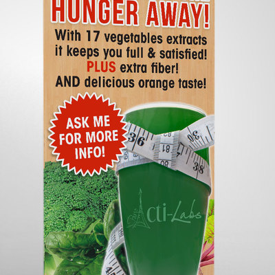 Acti-labs premium retractable banner skinny juice - 1
