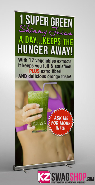 ACTI-LABS PREMIUM RETRACTABLE BANNER SKINNY JUICE - 2