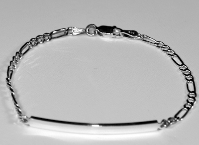 Sterling Silver ID Bracelet Size 7