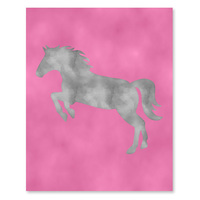Pink & Gray Horse set - Printable Wall Art - Thumbnail 2