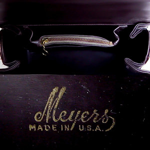 Vintage Brown 1950s Box Bag Clutch Purse Meyers Kelly Gold Lizard Alligator Handbag Fifties - Thumbnail 2