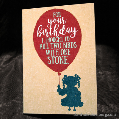 Birthday card - kill two birds