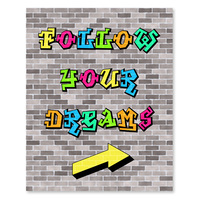 Follow Your Dreams - Graffiti - Printable Wall Art - Thumbnail 1