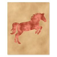 Peach & Beige Horse Set - Printable Wall Art - Thumbnail 1