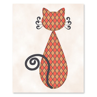 Cats - Diamond Pattern Set - Printable Wall Art - Thumbnail 2
