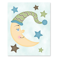 Sun & Moon (Boy Set) Printable Wall Art - Thumbnail 1