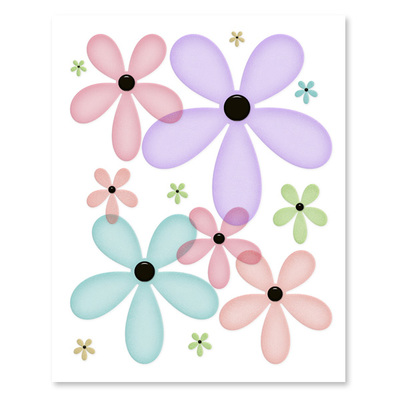 Pastel flowers - printable wall art