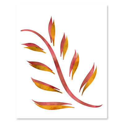 Red & golden yellow foliage set - printable wall art